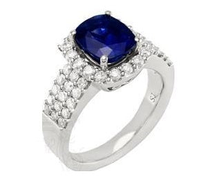 Gold Sapphire And Diamond Ring