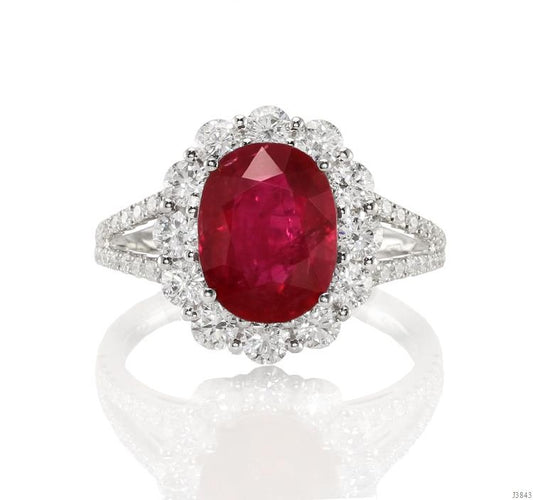 Gold Ruby and Diamond Ring