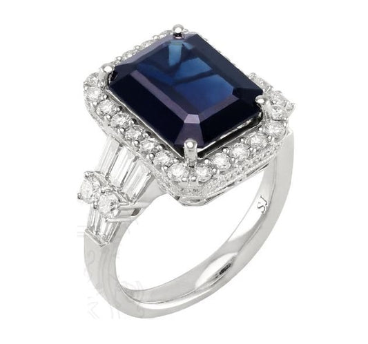 Gold Sapphire And Diamond Ring