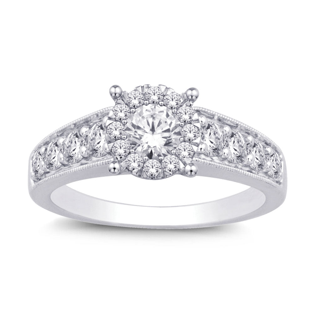 14K White Gold 1 1/4 Ct.tw Diamond Engagement Ring