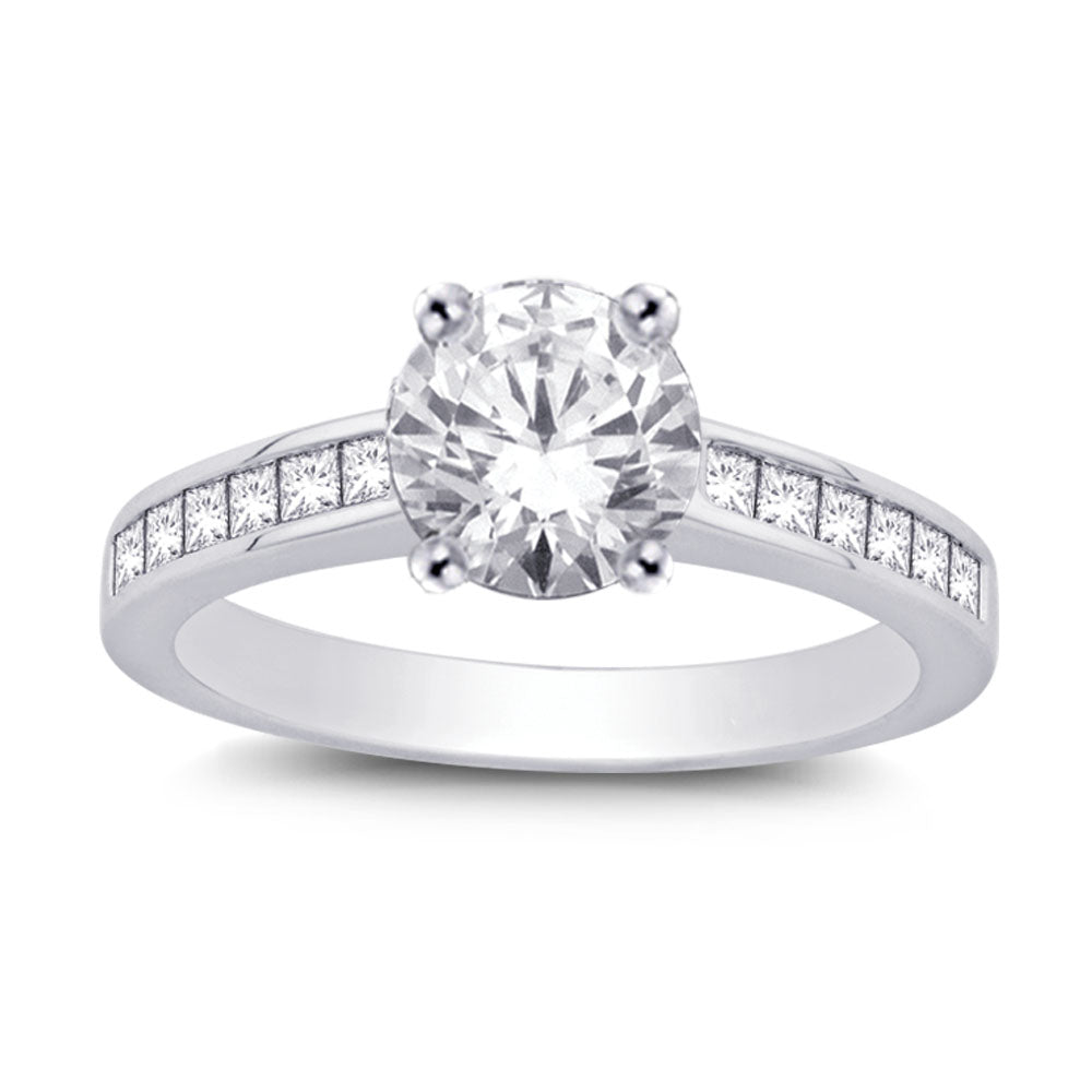14K White Gold 1 1/6 Ct.tw Diamond Engagement Ring