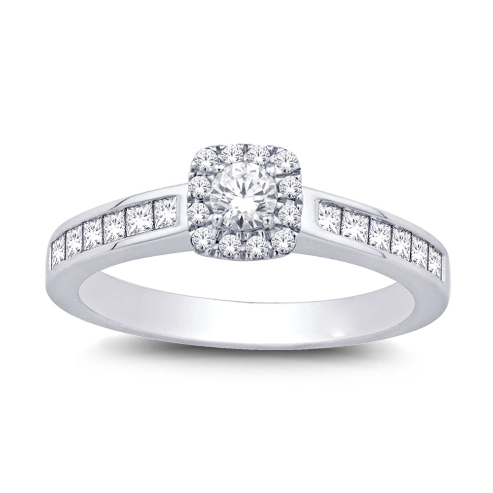 14K White Gold 4/5 Ct.tw Diamond Engagement Ring