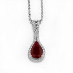 Gold Ruby And Diamond Pendant