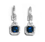 Gold Sapphire And Diamond Earring