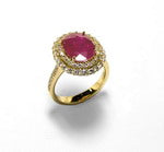 Gold Ruby and Diamond Ring