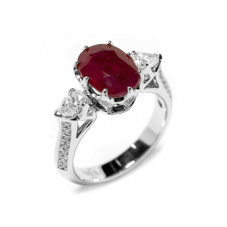 Gold Ruby and Diamond Ring