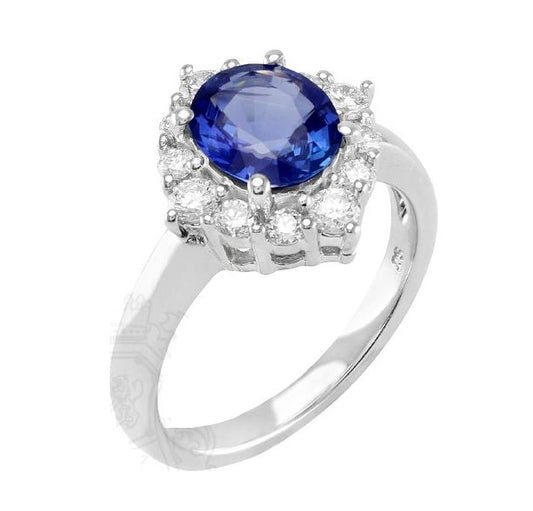 Gold Sapphire And Diamond Ring