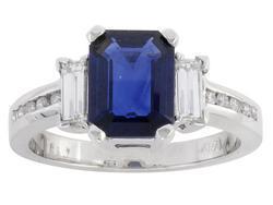 Gold Sapphire And Diamond Ring