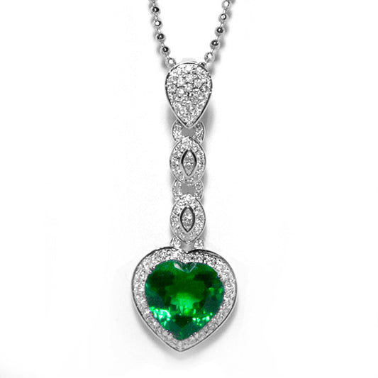 Gold Emerald and Diamond Pendant