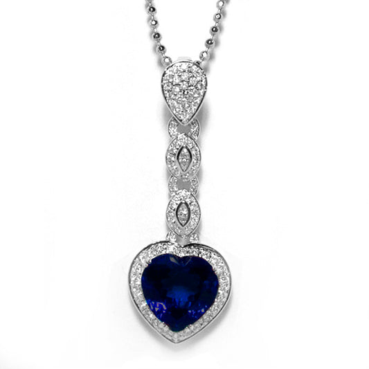 Gold Sapphire And Diamond Pendant