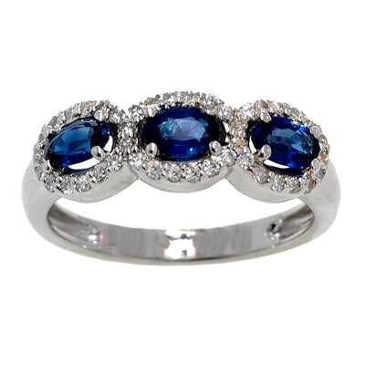 Gold Sapphire And Diamond Ring