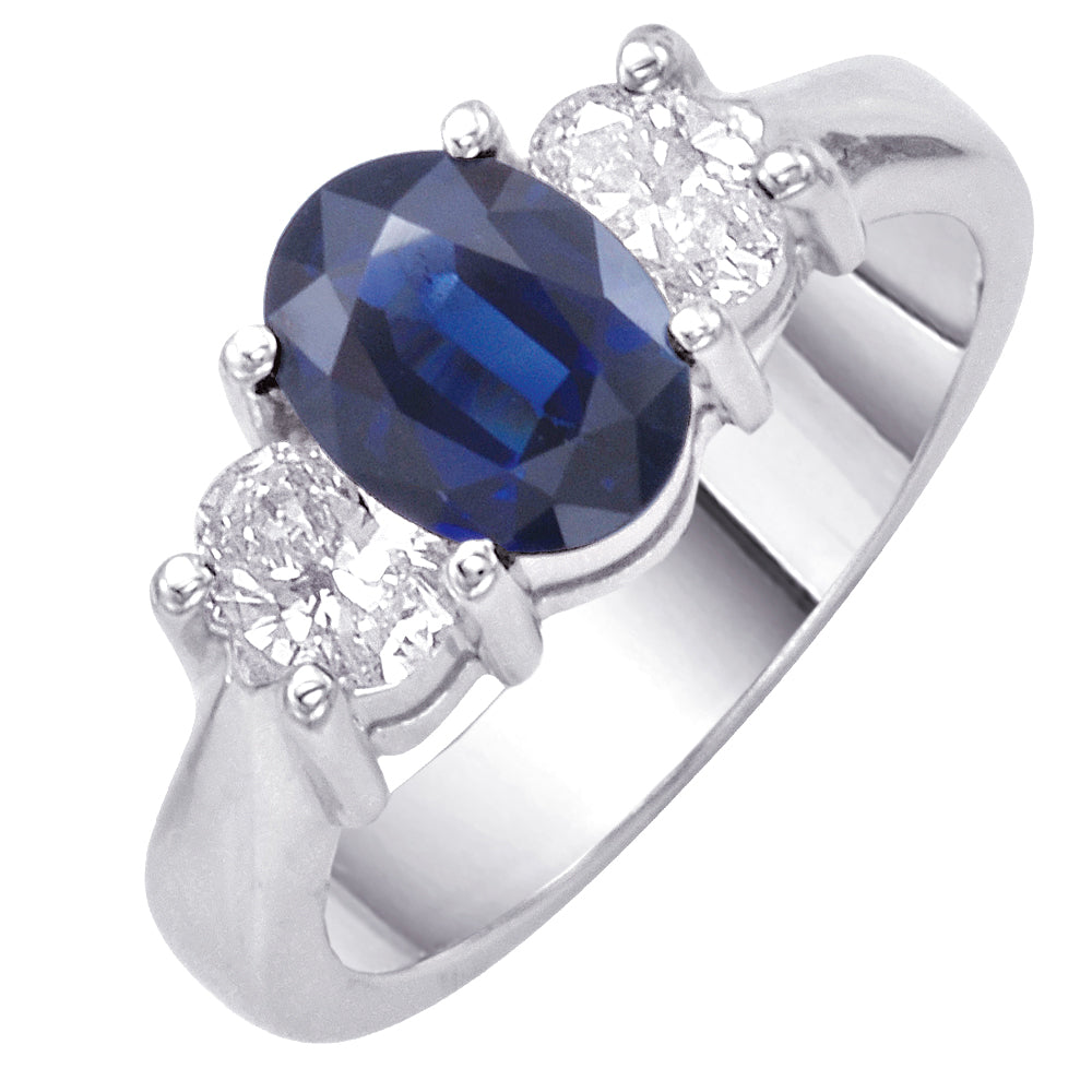 Gold Sapphire And Diamond Ring