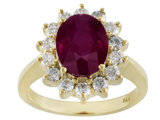 Gold Ruby and Diamond Ring