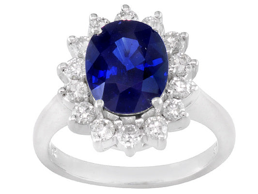 Gold Sapphire And Diamond Ring