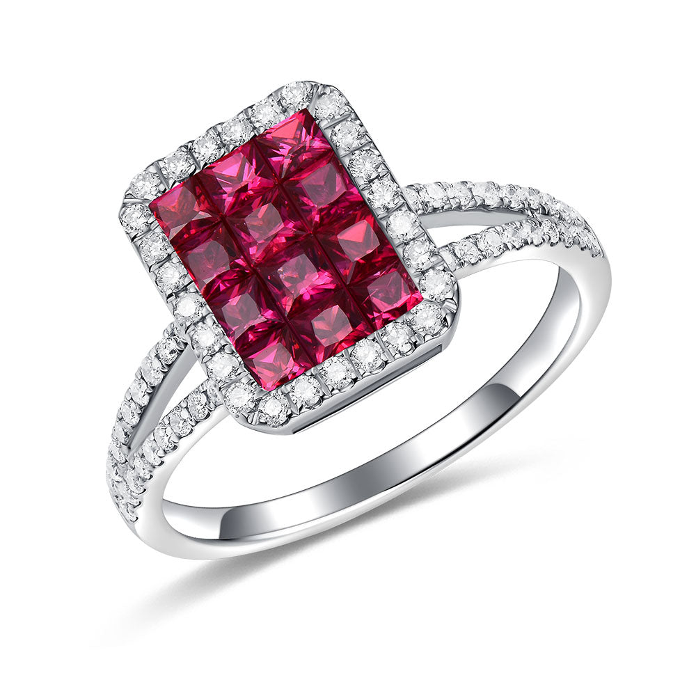 Twist Ring with Ruby