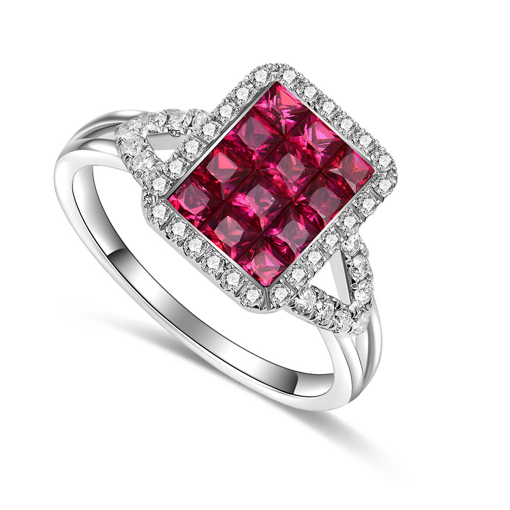 Twist Ring with Ruby