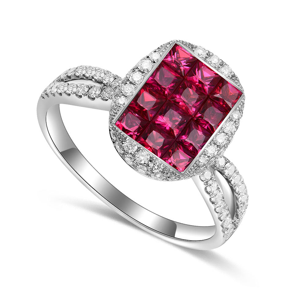 Twist Ring with Ruby