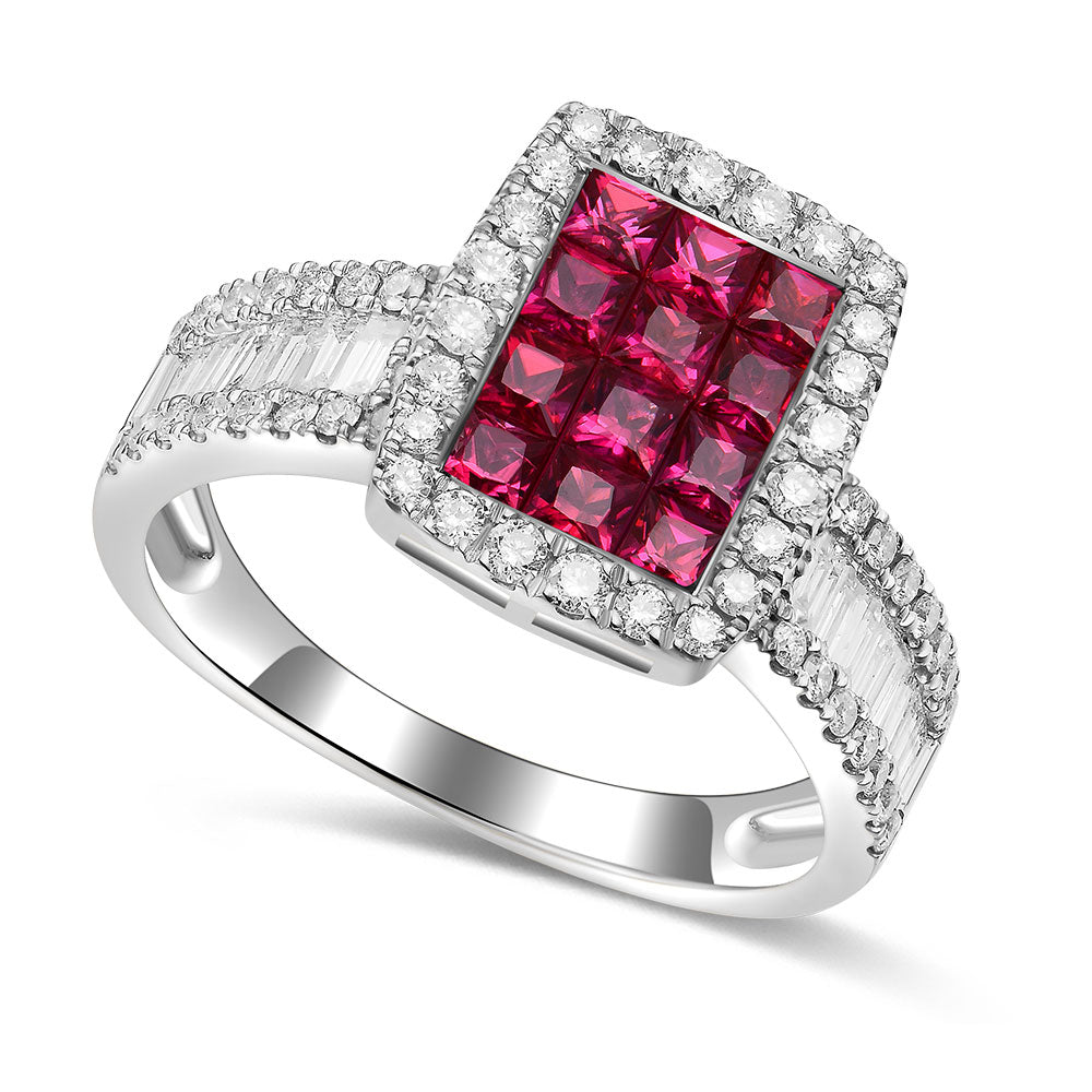 Twist Ring with Ruby
