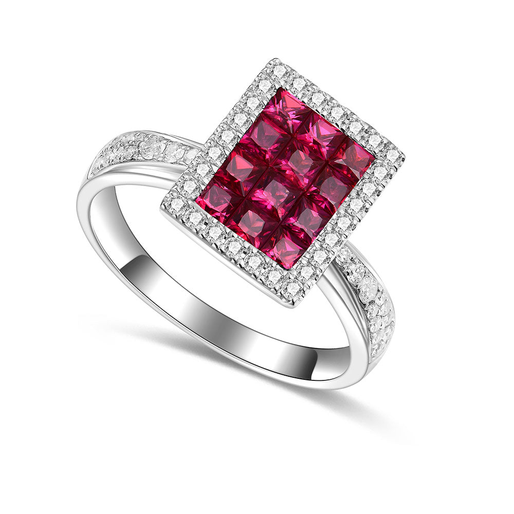 Twist Ring with Ruby