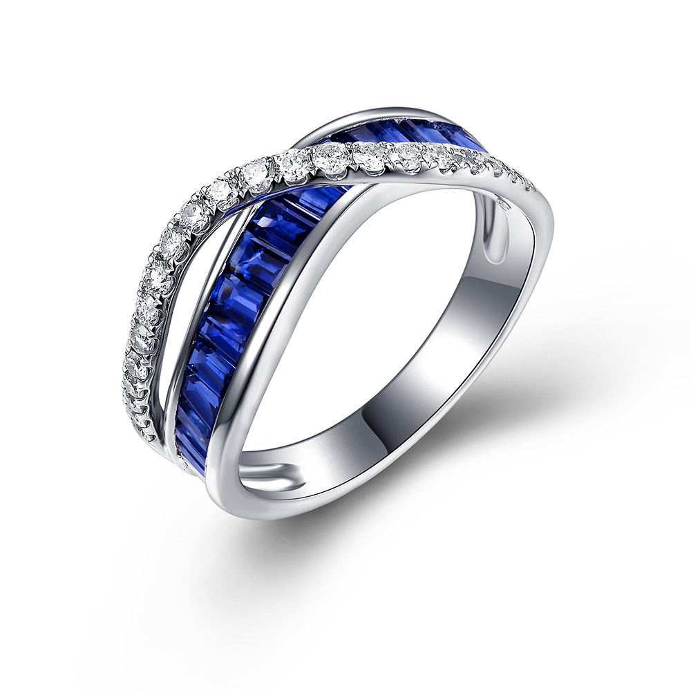 SAPPHIRE BAGUETTE COLOR STONE RING