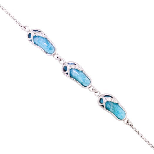 Beautiful Larimar Bracelet in Sterling Silver