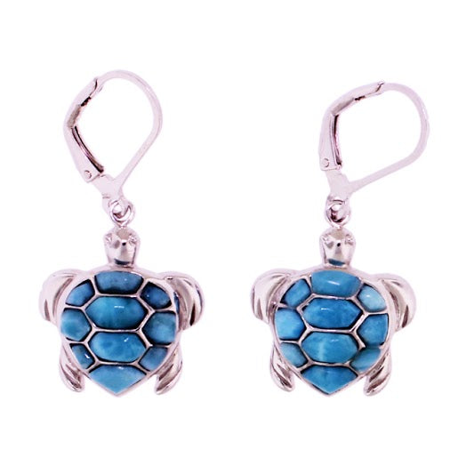 Beautiful Larimar Earring in Sterling Silver