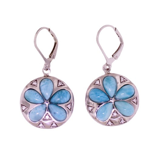 Beautiful Larimar Earring in Sterling Silver