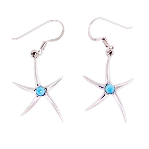 Beautiful Larimar Earring in Sterling Silver