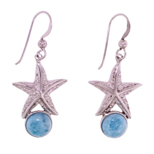 Beautiful Larimar Earring in Sterling Silver
