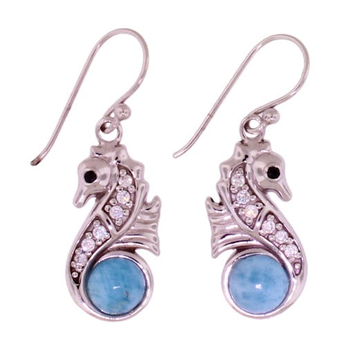 Beautiful Larimar Earring in Sterling Silver