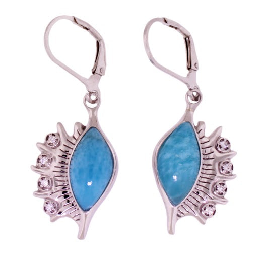 Beautiful Larimar Earring in Sterling Silver