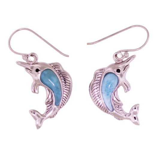 Beautiful Larimar Earring in Sterling Silver