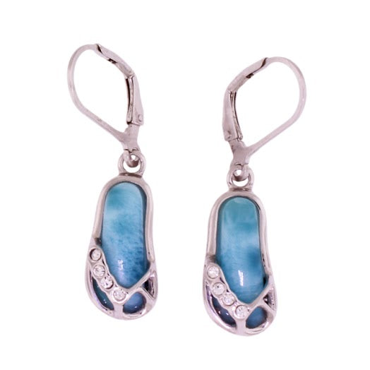 Beautiful Larimar Earring in Sterling Silver