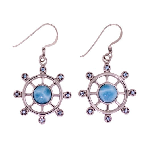 Beautiful Larimar Earring in Sterling Silver