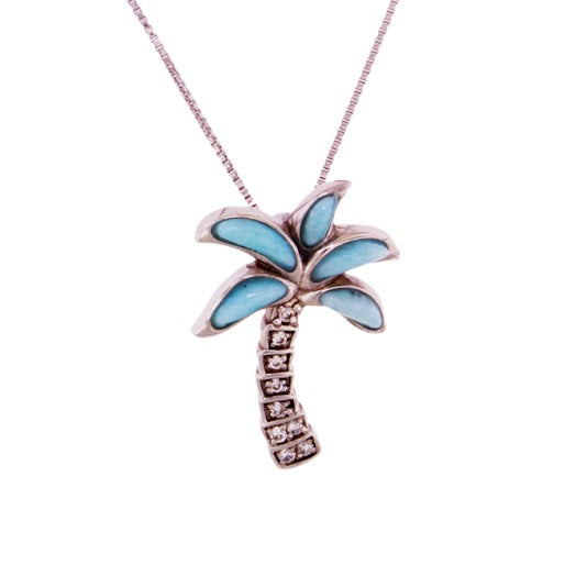 Beautiful Larimar Pendant in Sterling Silver