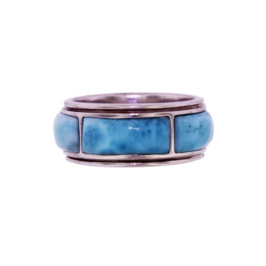 Beautiful Larimar Ring in Sterling Silver