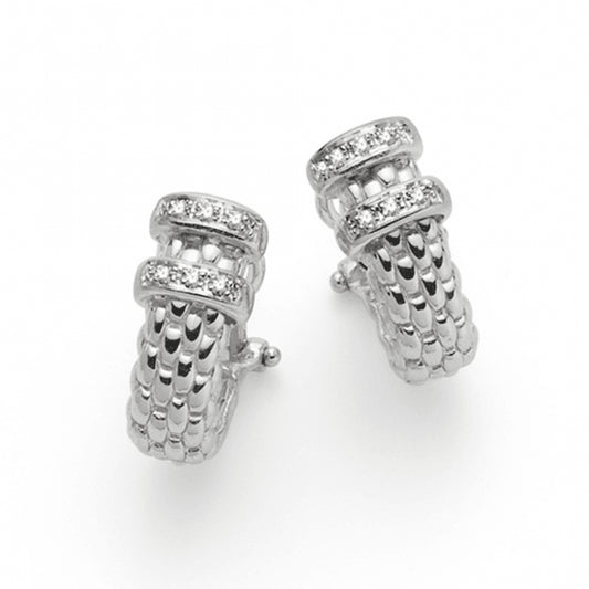 Fope Maori 18ct White Gold Diamond Set Earrings